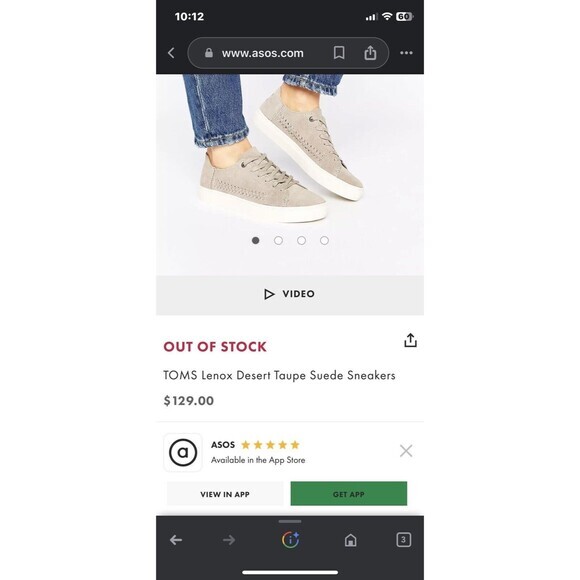 Toms Womens Suede Sneakers  9.5 Cream‎ Lenox Taupe Platform Knit Accent Lace Up - Picture 2 of 6